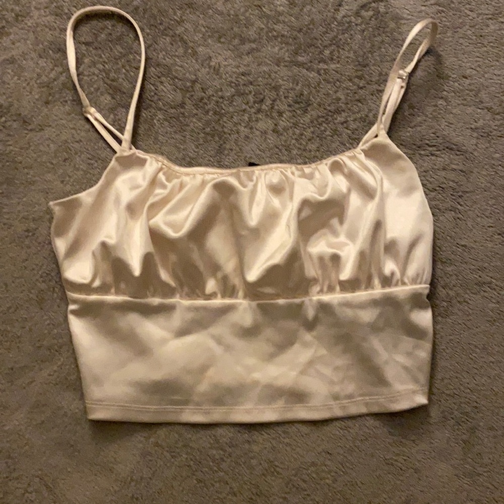 Cream color silky shirt